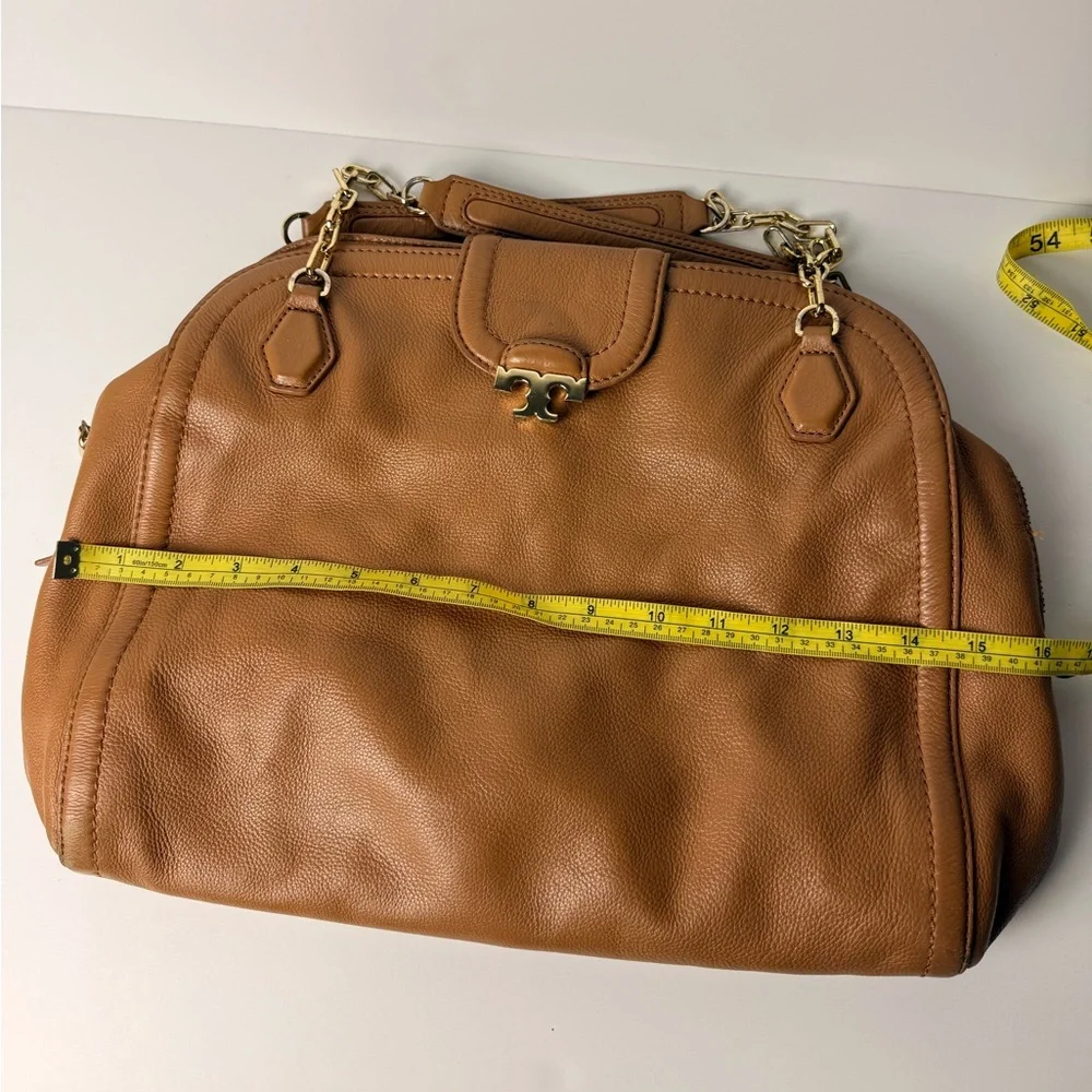 Tory Burch Leather Sammy Tote Bag,‎ Brown